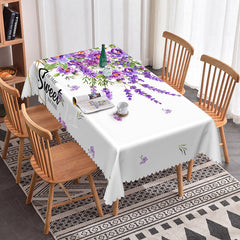 Lofaris Violet Purple Morden Rectangle Tablecloth For Home