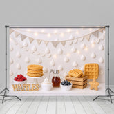 Lofaris Waffle Frosting Dessert Sweet Cake Smash Backdrop