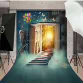 Lofaris Walking To Fairytale Book Wonderland Sweep Backdrop