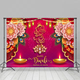 Lofaris Warm Candlelit Lantern Floral India Diwali Backdrop