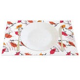 Lofaris Warm Color Vibe Leaves Fine Art Set of 4 Placemats