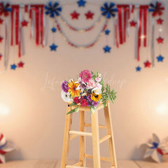 Lofaris Warm Light Rwb Independence Day Cake Smash Backdrop