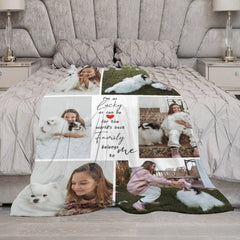 Lofaris Warm Pet With Family Personalized Photo Blanket