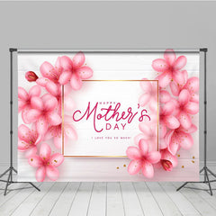 Lofaris Warm Pink Floral Pistil Happy Mothers Day Backdrop