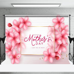Lofaris Warm Pink Floral Pistil Happy Mothers Day Backdrop