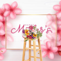 Lofaris Warm Pink Floral Pistil Happy Mothers Day Backdrop