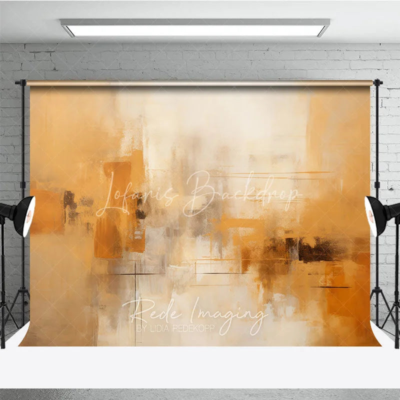 Lofaris Warm Tones Abstract Photography Backdrop Modern Artistic Brushstroke Photo Studio Prop