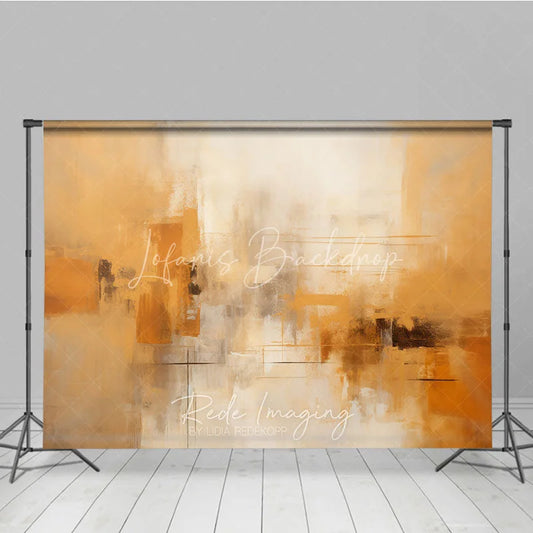 Lofaris Warm Tones Abstract Photography Backdrop Modern Artistic Brushstroke Photo Studio Prop