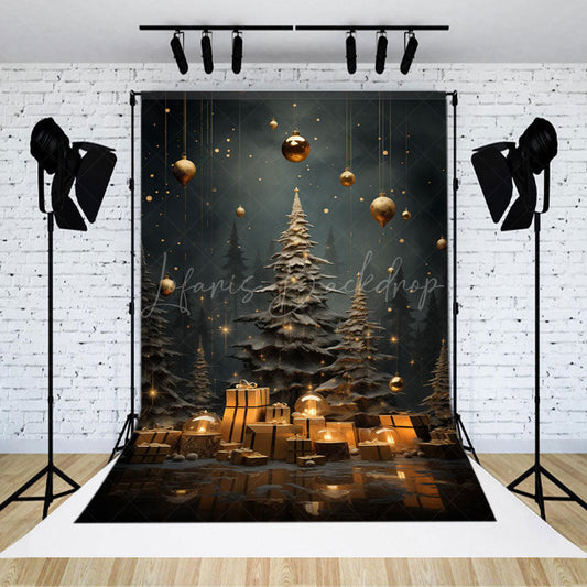 Lofaris Warm Winter Forest Night Merry Christmas Backdrop