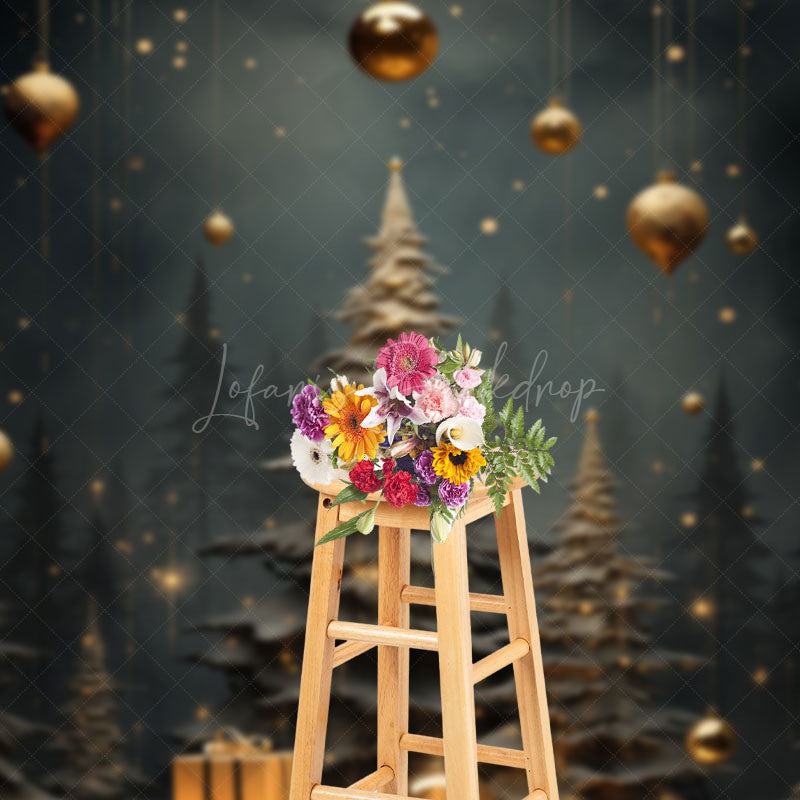 Lofaris Warm Winter Forest Night Merry Christmas Backdrop
