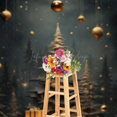 Lofaris Warm Winter Forest Night Merry Christmas Backdrop