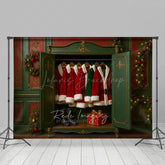 Lofaris Warm Wreath Santas Closet Christmas Vibe Backdrop