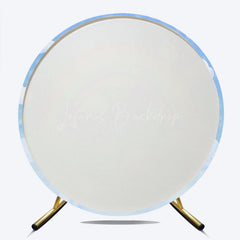 Lofaris Watercolor Rainbow in the Sky Round Backdrop Pastel Clouds and Stars for Birthday Baby Shower Photo Booth Decor