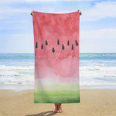 Lofaris Watercolor Watermelon Custom Name Beach Towel For Kid