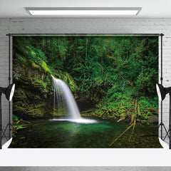 Lofaris Waterfalls Vibrant Vegetation Clear Water Backdrop