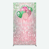 Lofaris Watermelon Balloons Pink Glitter Birthday Rectangle Backdrop
