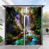 Lofaris Waterproof Tribal Waterfall Landscape Outdoor Curtains For Gazebo