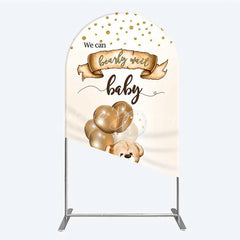 Lofaris We Can Bearly Wait Arch Backdrop Brown Teddy Bear Balloon Baby Shower Cover