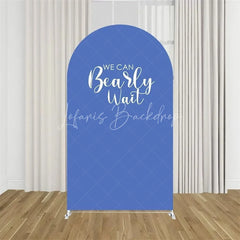 Lofaris We Can Bearly Wait Arch Backdrop Tan Teddy Bear Baby Shower Background Boho Neutral Cover for Boys Girls