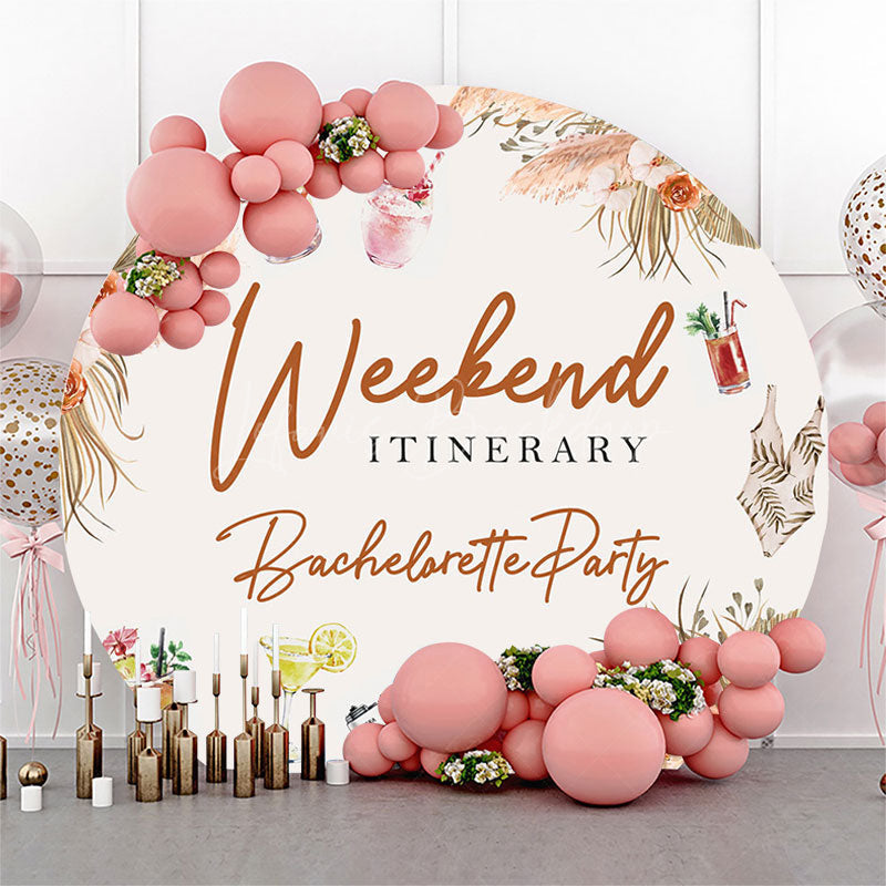 Lofaris Weekend Itinerary Boho Round Bridal Shower Backdrop