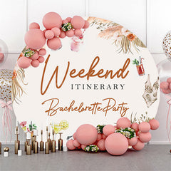 Lofaris Weekend Itinerary Boho Round Bridal Shower Backdrop