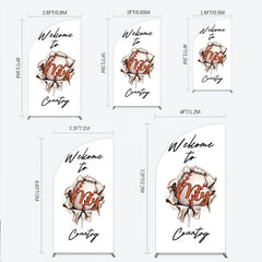 Lofaris Welcome to My Country Baseball Half Moon Arch Backdrop Sports Theme Breakthrough Design Party Cover