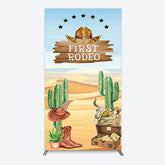 Lofaris Western Region First Rodeo Birthday Rectangle Backdrop