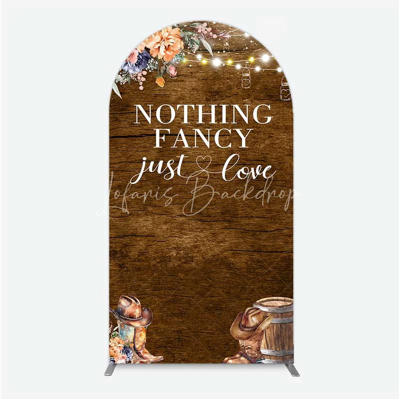 Lofaris Western Wedding Arch Backdrop Rustic Cowboy Boots Love Photography Background