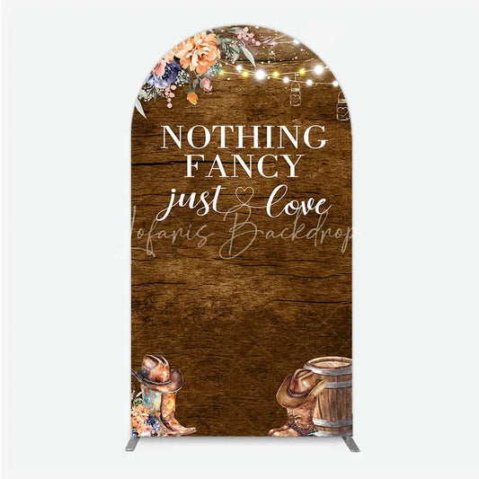 Lofaris Western Wedding Arch Backdrop Rustic Cowboy Boots Love Photography Background