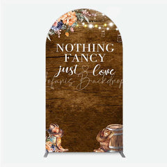 Lofaris Western Wedding Arch Backdrop Rustic Cowboy Boots Love Photography Background