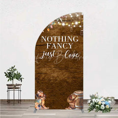 Lofaris Western Wedding Half Moon Arch Backdrop Rustic Cowboy Boots Love Photography Background