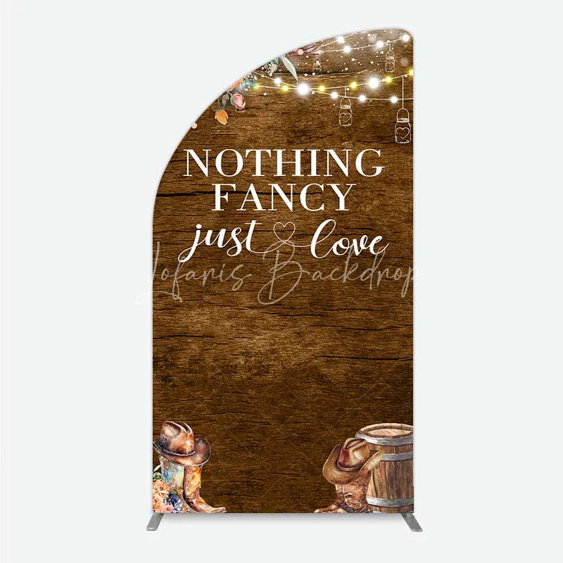 Lofaris Western Wedding Half Moon Arch Backdrop Rustic Cowboy Boots Love Photography Background