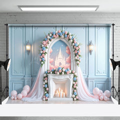 Lofaris Whimsical Floral Accent Arch Castle Sweet Backdrop