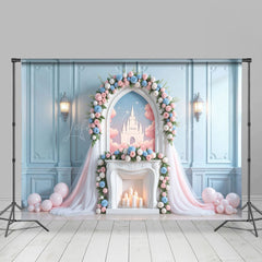 Lofaris Whimsical Floral Accent Arch Castle Sweet Backdrop