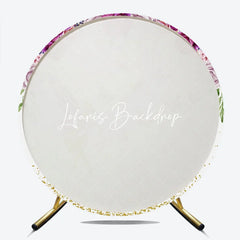 Lofaris Whimsical Golden Fairy and Butterfly Floral Arch Round Backdrop Magical Birthday Party Decor for Girls
