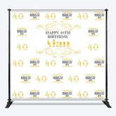 Lofaris White Aged To Perfection 40 Custom Birthday Backdrop