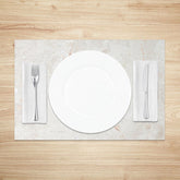 Lofaris White and Beige Marble Placemats Set of 4 Elegant Stone Texture for Modern Kitchen Dining Decor