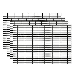 Lofaris White and Black Lines Plaid Pattern Set of 4 Placemats Modern Geometric for Farmhouse Kitchen Decor