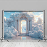 Lofaris White Arch Clouds Wonderland Fine Art Photo Backdrop