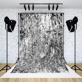 Lofaris White Black Messy Abstract Texture Photo Backdrop