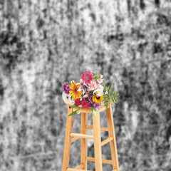 Lofaris White Black Messy Abstract Texture Photo Backdrop