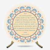 Lofaris White Blue 1 Corinthians Bible Prayers Round Backdrop
