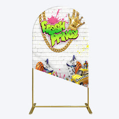 Lofaris White Brick Wall Fresh Prince Birthday Arch Backdrop
