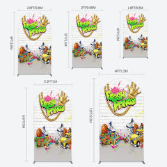Lofaris White Brick Wall Fresh Prince Birthday Arch Backdrop