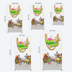 Lofaris White Brick Wall Fresh Prince Birthday Rectangle Backdrop