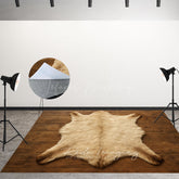 Lofaris White Brown Carpet Fabric Floor Backdrop For Photo