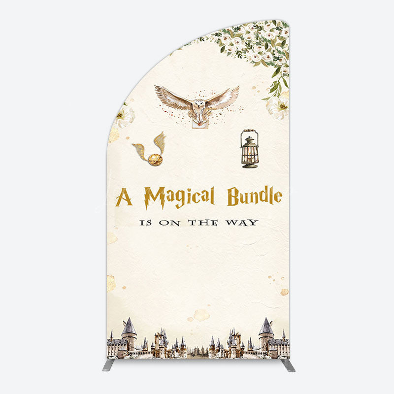 Lofaris White Floral Magical Bundle Baby Shower Arch Backdrop