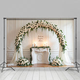 Lofaris White Floral Wedding Sweet Candle Backdrop