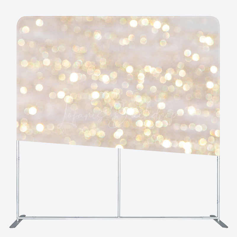 Lofaris White Gold Light Bokeh Square Double-Sided Backdrop