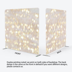 Lofaris White Gold Light Bokeh Square Double-Sided Backdrop